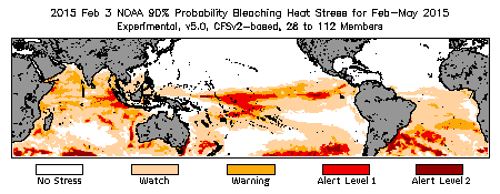 Bleaching Outlook - 90% probability