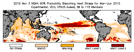 Bleaching Outlook - 90% probability