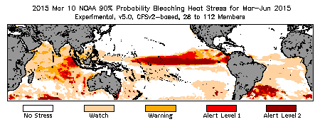 Bleaching Outlook - 90% probability