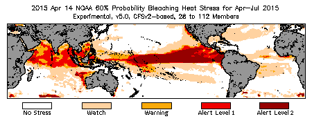 Bleaching Outlook - 60% probability