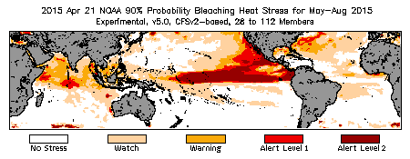 Bleaching Outlook - 90% probability