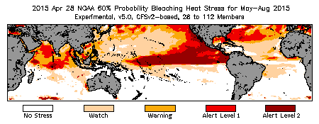 Bleaching Outlook - 60% probability