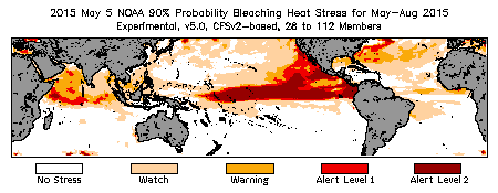 Bleaching Outlook - 90% probability