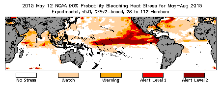 Bleaching Outlook - 90% probability