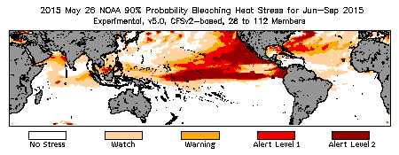 Bleaching Outlook - 90% probability