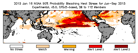 Bleaching Outlook - 90% probability