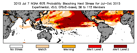 Bleaching Outlook - 60% probability