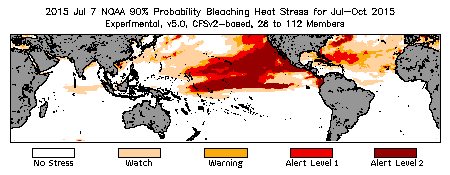 Bleaching Outlook - 90% probability