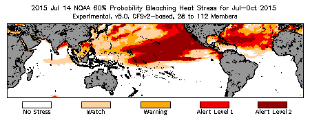 Bleaching Outlook - 60% probability