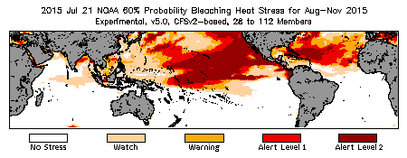 Bleaching Outlook - 60% probability