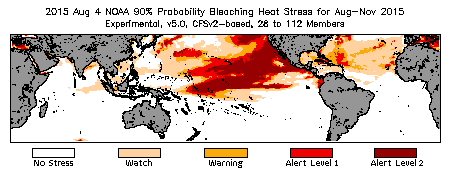 Bleaching Outlook - 90% probability