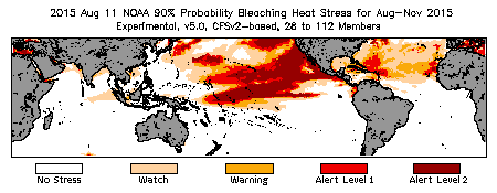 Bleaching Outlook - 90% probability