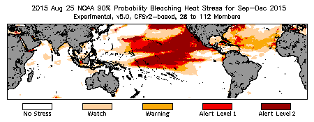 Bleaching Outlook - 90% probability