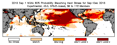 Bleaching Outlook - 60% probability