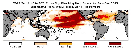 Bleaching Outlook - 90% probability