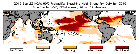 Bleaching Outlook - 90% probability