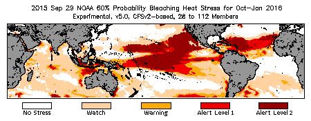 Bleaching Outlook - 60% probability