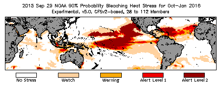 Bleaching Outlook - 90% probability