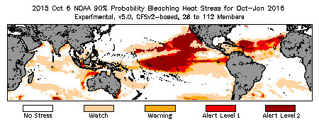 Bleaching Outlook - 90% probability