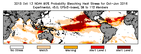 Bleaching Outlook - 90% probability