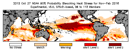 Bleaching Outlook - 90% probability