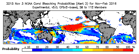 Current Bleaching Heat Stress Outlook Probability - Alert Level 2