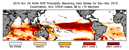 Bleaching Outlook - 90% probability