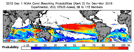 Current Bleaching Heat Stress Outlook Probability - Alert Level 2