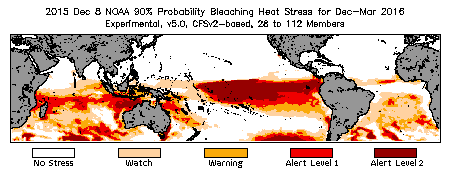 Bleaching Outlook - 90% probability