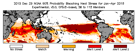 Bleaching Outlook - 90% probability