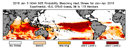 Bleaching Outlook - 90% probability