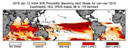 Bleaching Outlook - 90% probability