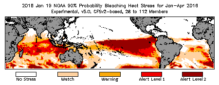 Bleaching Outlook - 90% probability