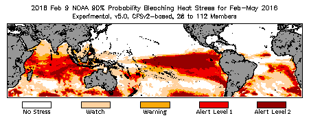 Bleaching Outlook - 90% probability