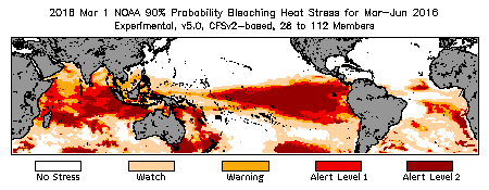 Bleaching Outlook - 90% probability