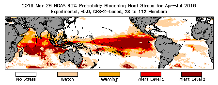 Bleaching Outlook - 90% probability