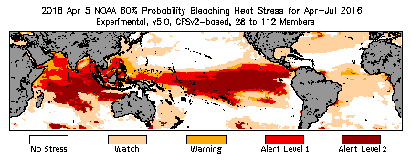 Bleaching Outlook - 60% probability