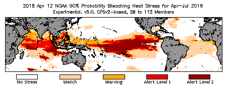 Bleaching Outlook - 90% probability