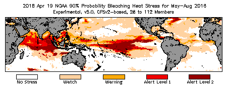 Bleaching Outlook - 90% probability