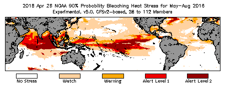 Bleaching Outlook - 90% probability