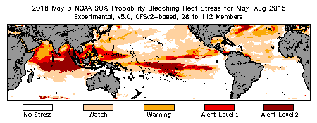 Bleaching Outlook - 90% probability