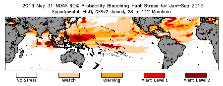 Bleaching Outlook - 90% probability