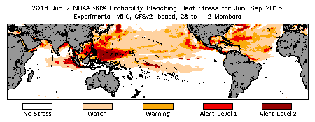 Bleaching Outlook - 90% probability