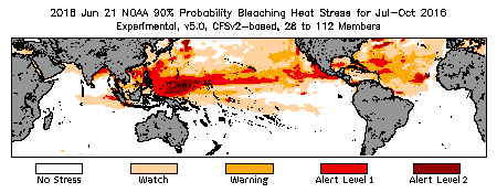 Bleaching Outlook - 90% probability