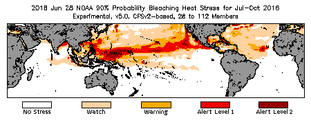 Bleaching Outlook - 90% probability