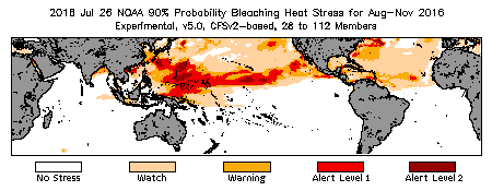 Bleaching Outlook - 90% probability