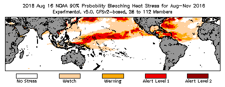 Bleaching Outlook - 90% probability