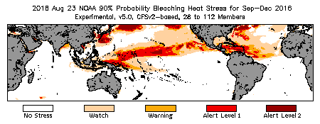 Bleaching Outlook - 90% probability