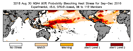 Bleaching Outlook - 90% probability