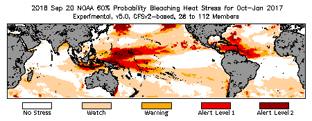 Bleaching Outlook - 60% probability